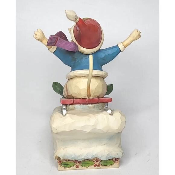 Jim Shore In Purrsuit of Winter Fun Sledding Kitty Cat Snow Fun U196 - Picture 4 of 6